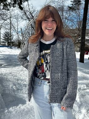 IRO Black and White Tweed Vivien Blazer